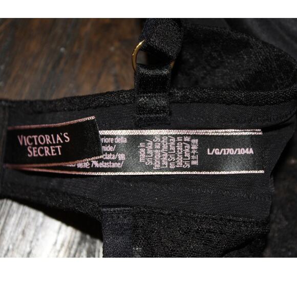 Victoria’s Secret Very Sexy Icon Black Push-Up Lace Teddy Bodysuit L - Picture 5 of 6